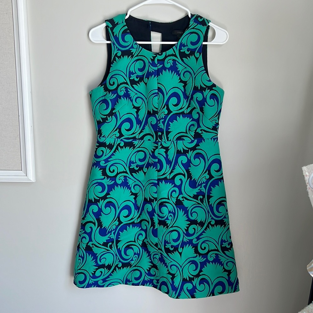 JCREW Shift Dress / Green and Blue